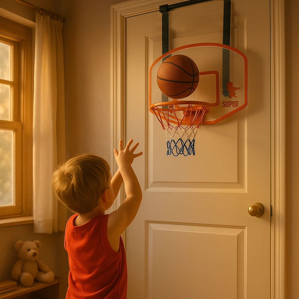 Basket Canestro da Porta per Bambini Segnapunti Digitale Musica Suoni e Pallone