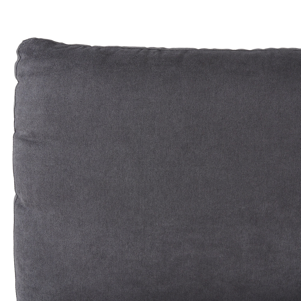 Letto imbottito moderno in ciniglia di colore grigio scuro 140 x 200 cm moderno elegante