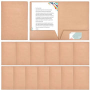 Mappe per documenti in carta kraft, mappe per presentazioni in carta kraft: confezione di 15 mappe a 2 cassette, mappe per documenti A4 in carta kraft, mappe per presentazioni per riunioni di documenti