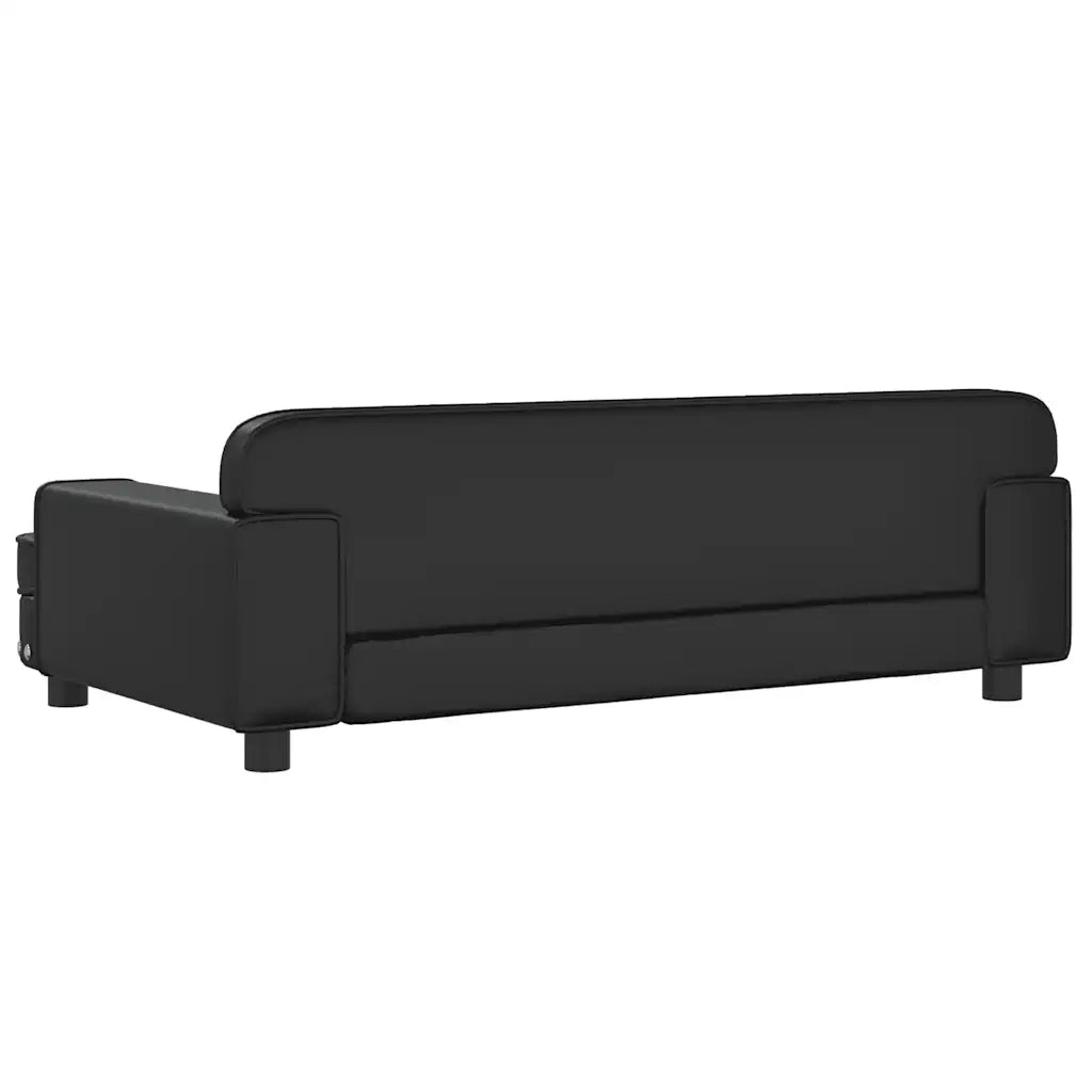 Lettino per Cani Nero 90x53x30 cm in Similpelle 171876