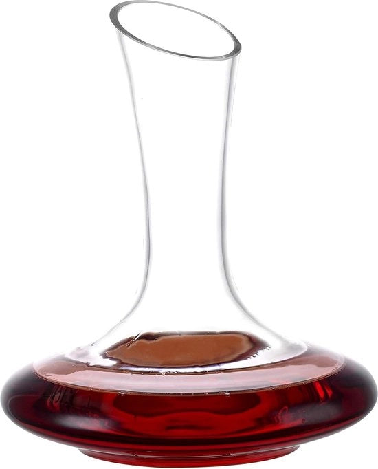 Karaf 1800 ml, 100% cristallo in vetro resistente al vetro, caraffa da vino, accessori da vino, caraffa da vino con base ampia, regalo da vino