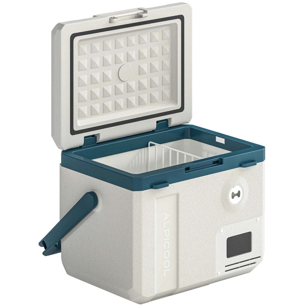 Frigorifero Portatile per Auto 47x36,7x37 cm Capacità da 19L con Compressore e Controllo App in PP Bianco
