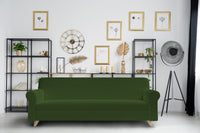 Copridivano Elasticizzato in Tessuto Verde Scuro 2 Posti