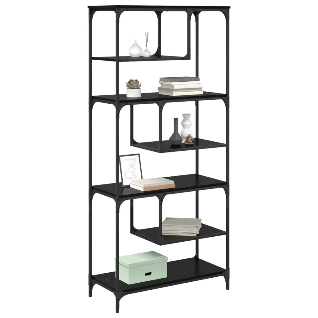 Libreria Rovere nero 81 x 36 x 176 cm Legno multistrato 882837