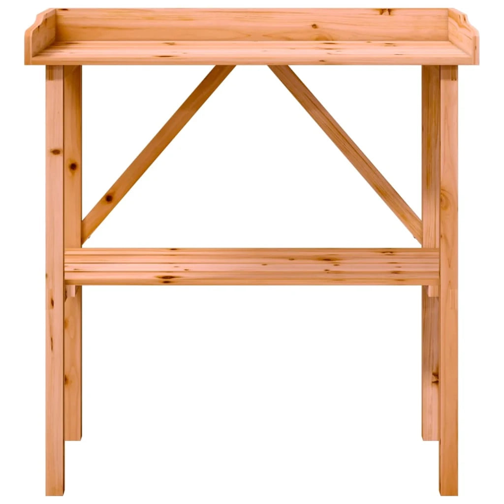 Tavolino portavasi con ripiano 78 x 38 x 82,5 cm legno di abete marrone 02_0045429