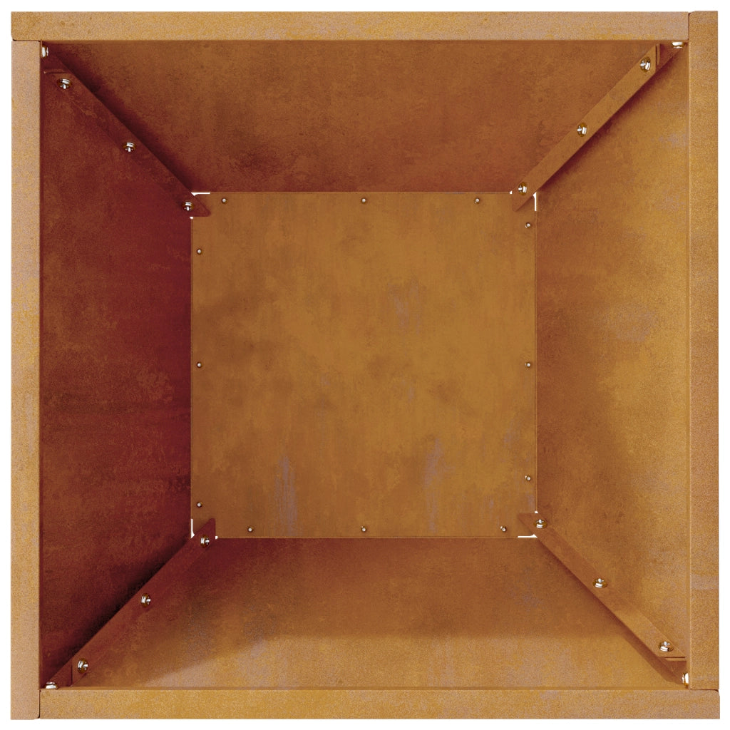 Fioriere in Metallo Acciaio Anti-Intemperie 35 x 35 x 15 cm