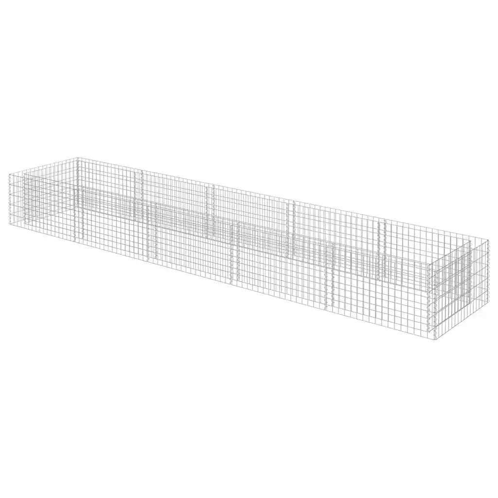 Gabbione Letto Rialzato in Acciaio Zincato 450x90x50 cm 143553