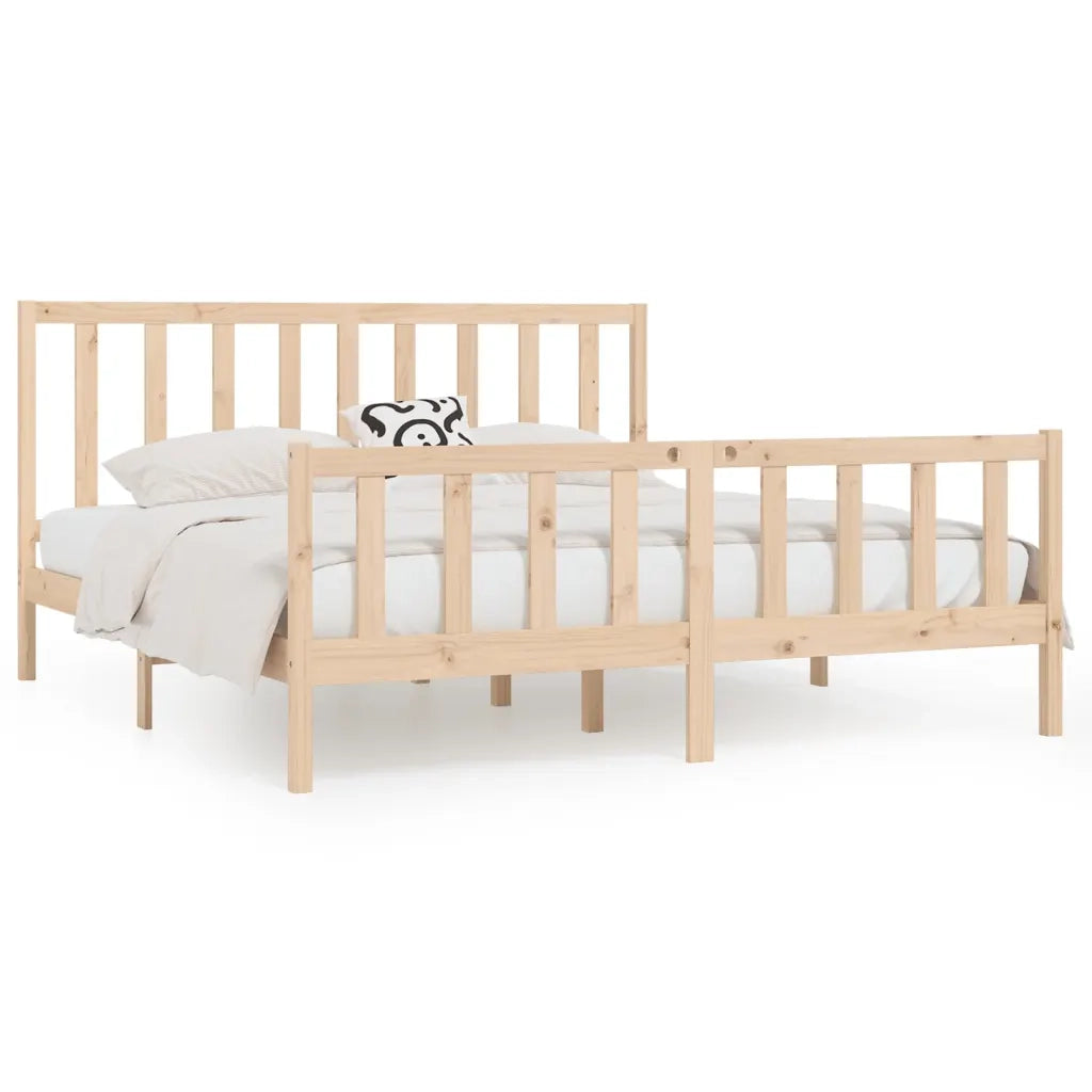 Giroletto-Struttura Letto in Legno Massello 200x200 cm 360403