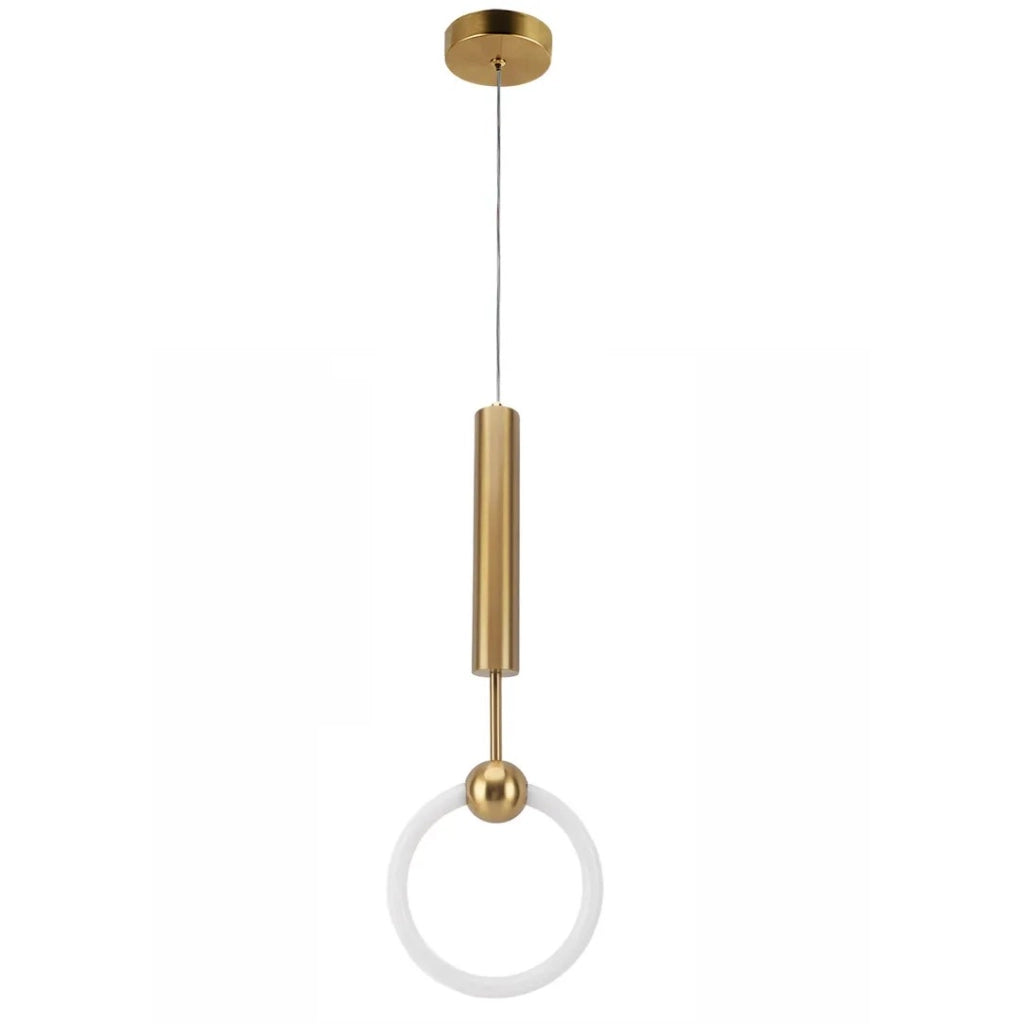 Lampada A Sospensione Led Lhj059-1cp Brush Gold