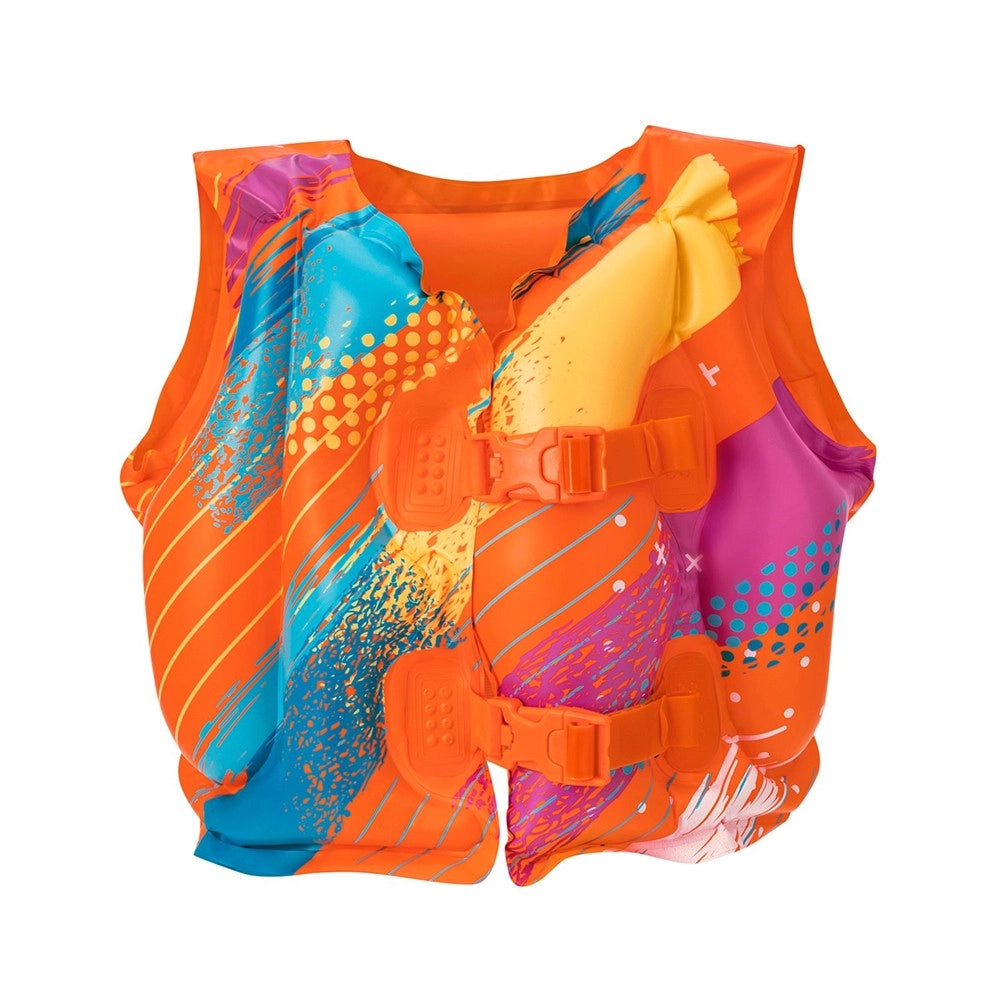 Trade Shop - Giubbino Salvagente Gonfiabile Giubbetto Colorify Toughlite 41x30cm Bambini 3-6 Anni 32272 -