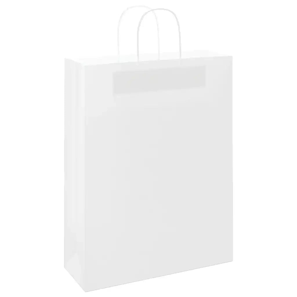 Sacchetti di Carta 250 pz con Manici Bianchi 32x12x42 cm