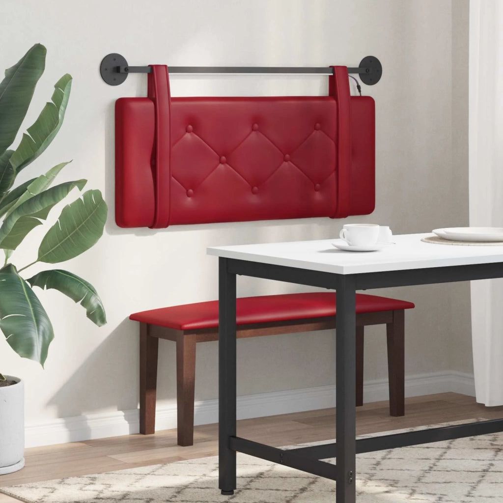 Testiera sospesa Con luce LED Rosso Vino Similpelle