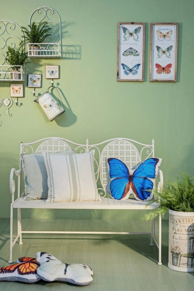 Set 4 Porta Fiori in Acciaio Bianco Rustico da Parete - IRENE