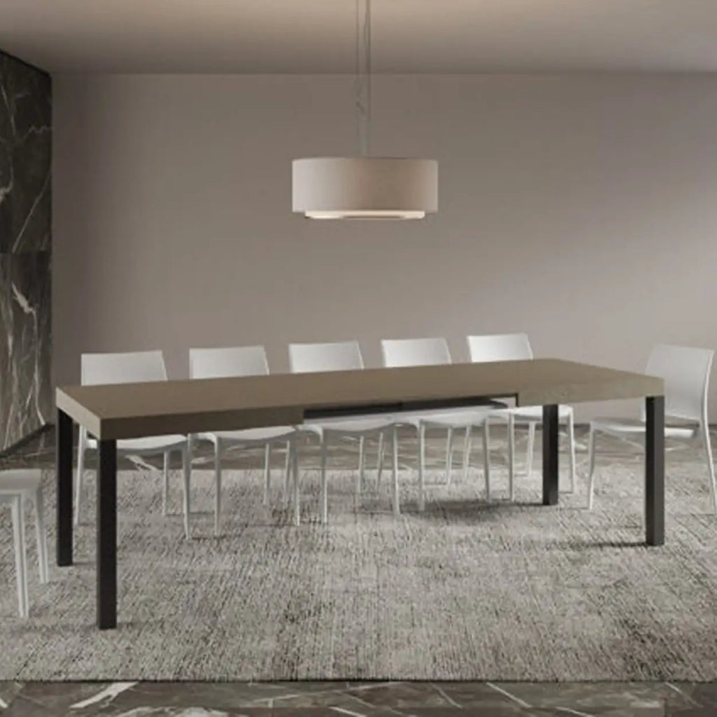 Tavolo allungabile 160/264x90 cm Everyday tortora gambe antracite