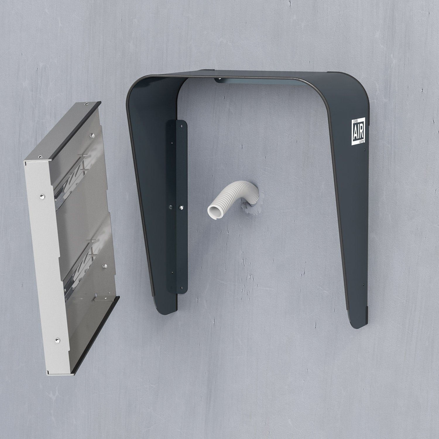 Copertura per Stazioni di Carica Auto Elettriche 50x67x30 cm in Alluminio Wallbox Cover Plus Bianco/Silver