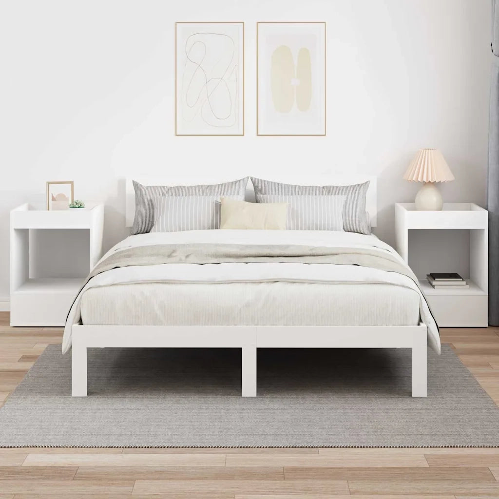 Tavolino 2 pcs Bianco 40 x 40 x 56 cm Legno multistrato