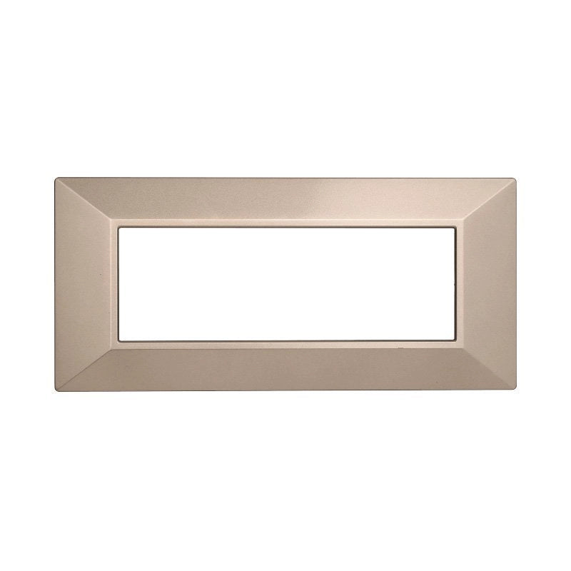 Placca Piramide Serie Moon 6P Colore Bronzo Compatibile Con Bticino Axolute