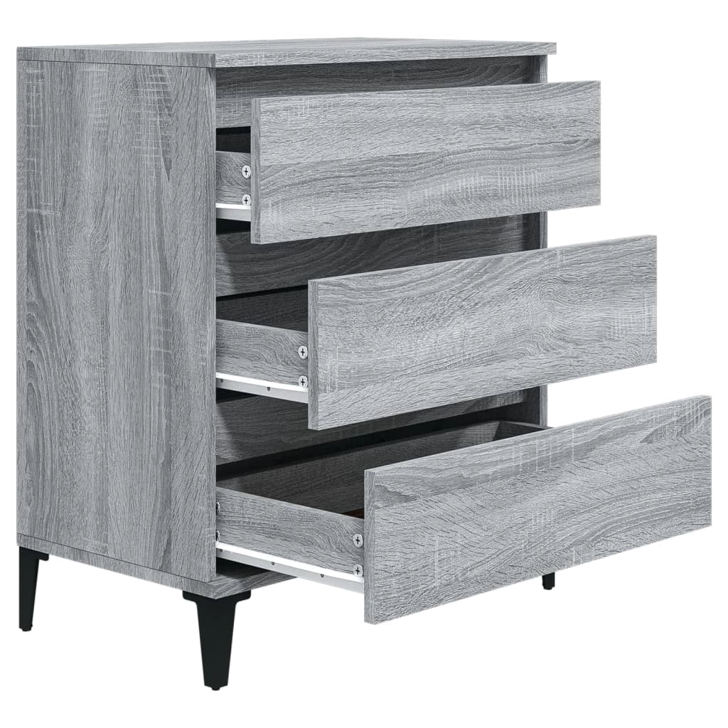 Buffet credenza cassettiera armadio mobile contenitore organizer cucina soggiorno salotto Sonoma 60 x 35 x 70 cm legno ingegnerizzato grigio 02_0036393