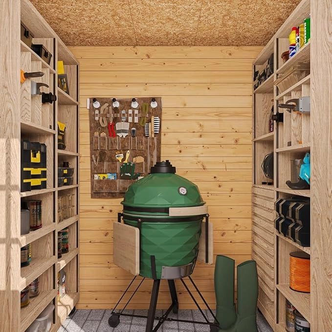 TIMBELA M309C+M309G Casetta da Giardino in Legno CON PAVIMENTO TRATTATO - 3.53 m2