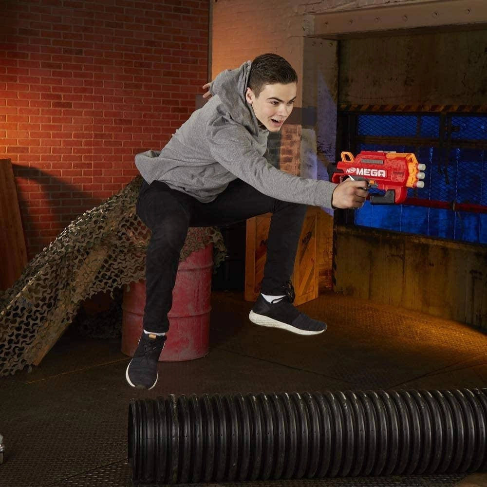 Trade Shop - Fucile Giocattolo Bambini N-strike Mega Bulldog Con 3 Munizioni Accustrike -