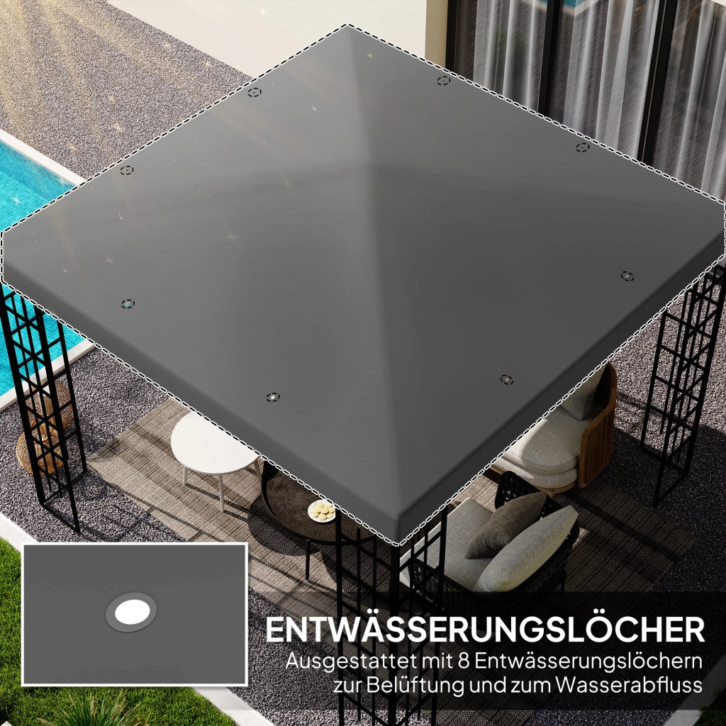 Tenda da giardino ¨C zephmum ¨C 3x3 m, grigio scuro, UPF30+