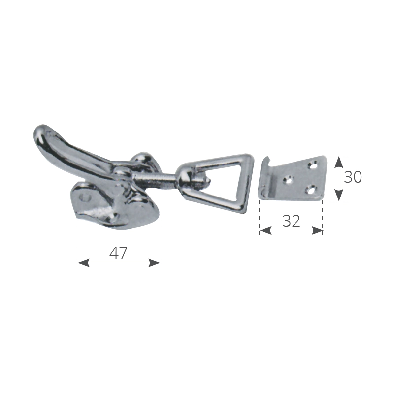 CHIUSURA REGOL. OTTONE CROMATO
