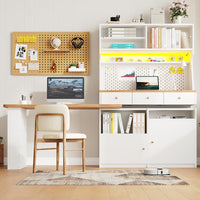 Armadio cucina alto - Xylo - 2 ante e 3 cassetti bianco 137x45x178cm