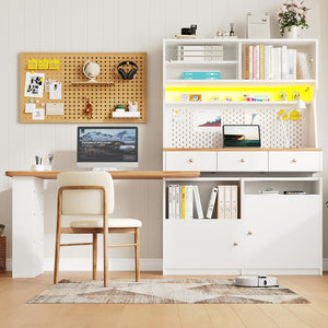 Armadio cucina alto - Xylo - 2 ante e 3 cassetti bianco 137x45x178cm