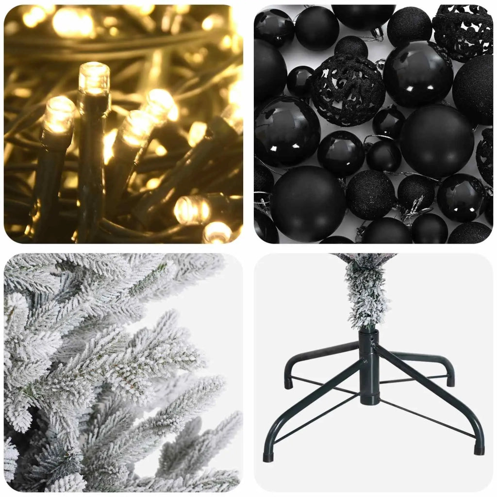Albero di Natale artificiale con palline 240 cm 300 LED 3466369