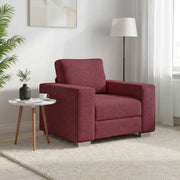 Poltrona Sofa Rosso Vino 100 cm Tessuto 4105210