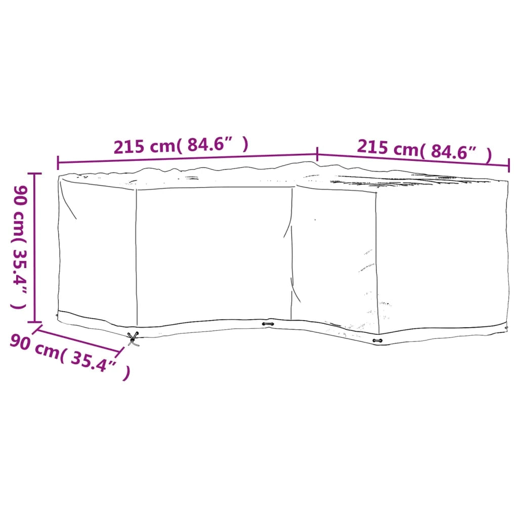 Copertura Mobili da Giardino | Telone per mobili da esterni a L 16 Occhielli 215x215x90 cm