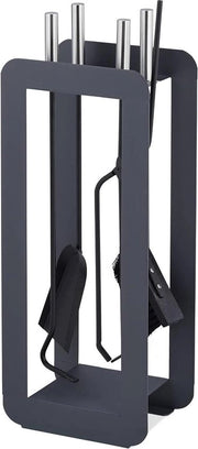 Set di pulizia 5 pezzi con appoggio per scopa, manico per la scopa, contenitore per gli strumenti di pulizia, grigio argento con supporto di stoccaggio