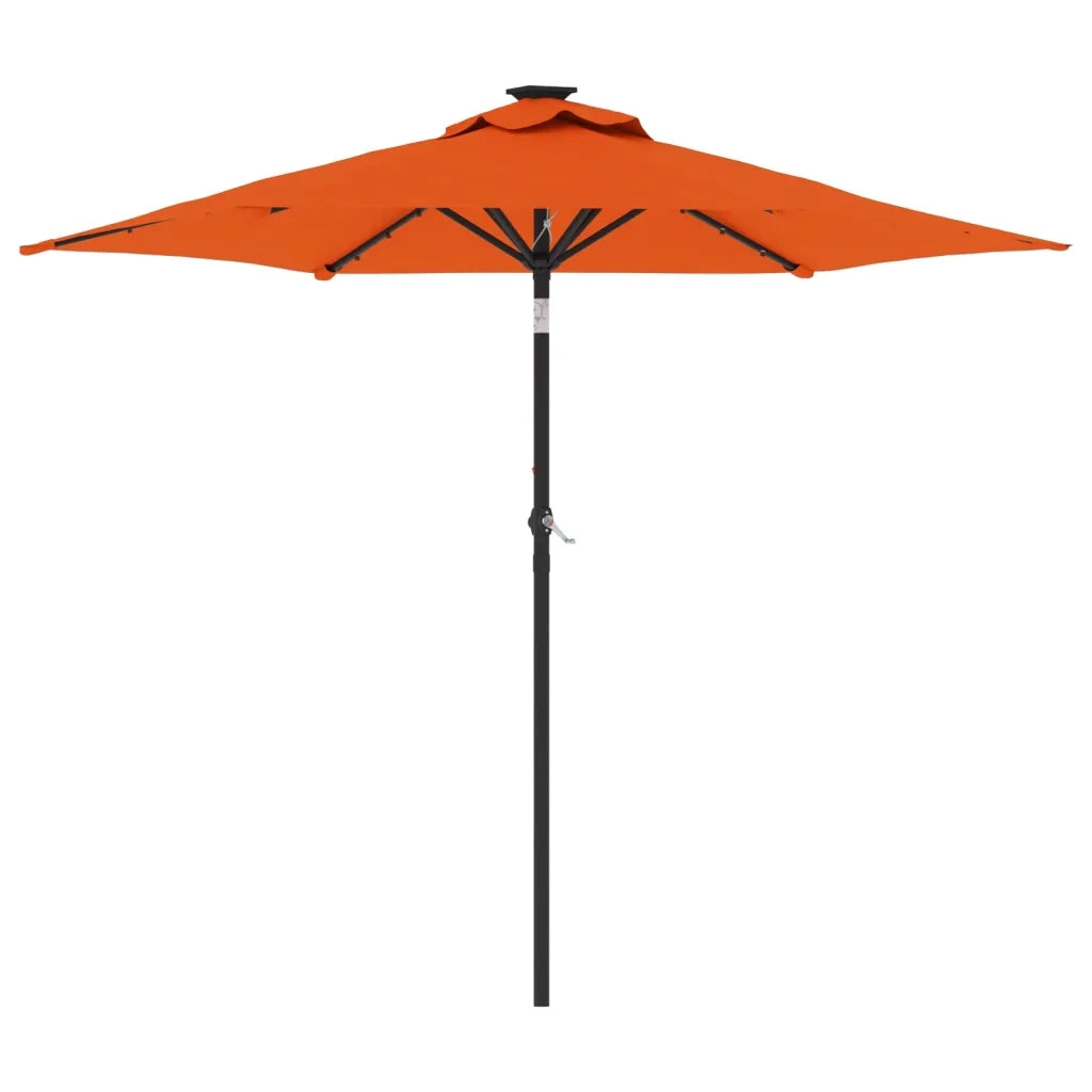 Ombrellone Giardino LED Palo Acciaio Terracotta 225x225x212 cm 4005071