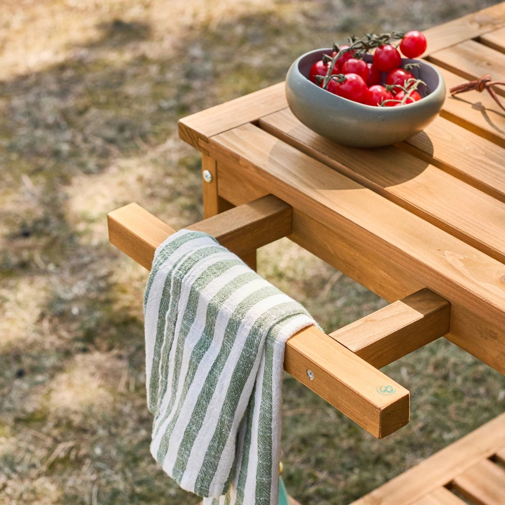 Carrello da cucina da esterno in legno di abete, 95cm, marrone