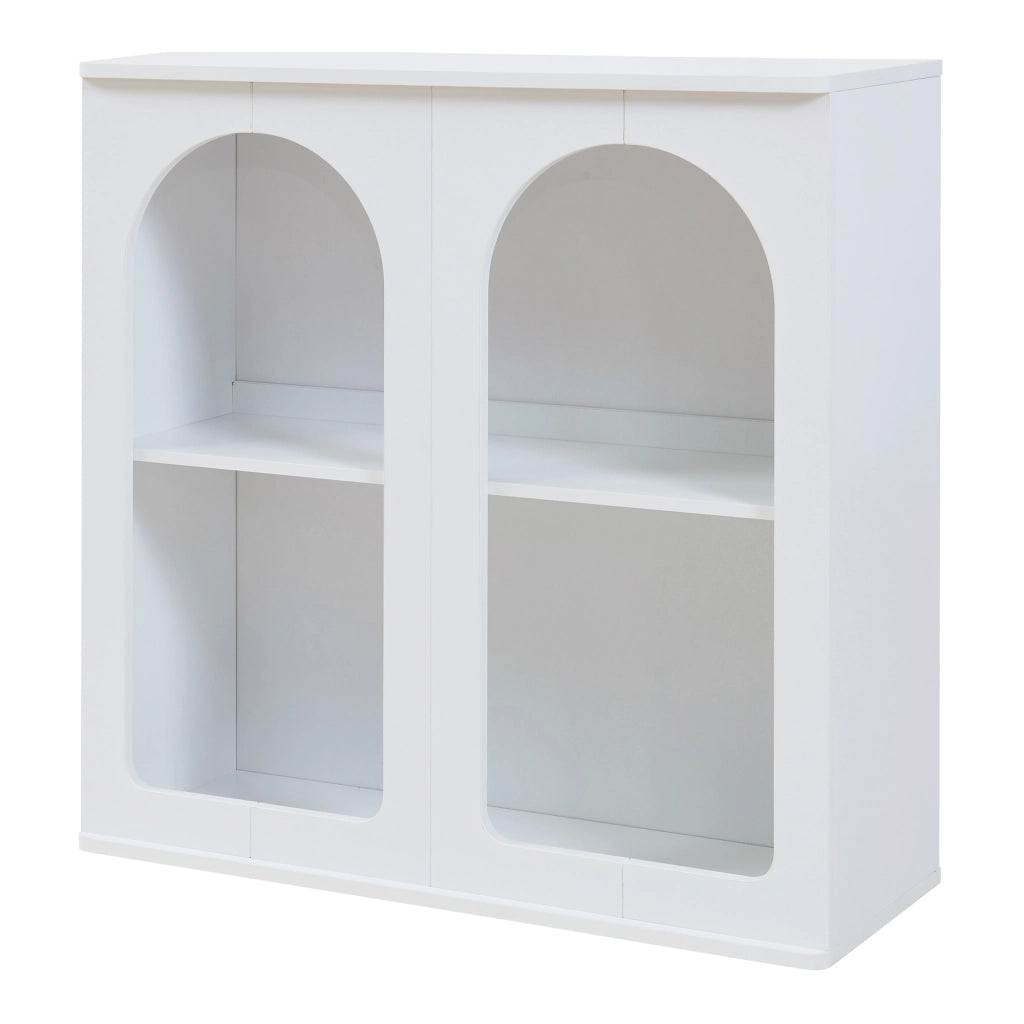 Credenza Trorhun Mobile Contenitore con Ripiano 80x30x80 cm - Bianco [en.casa]