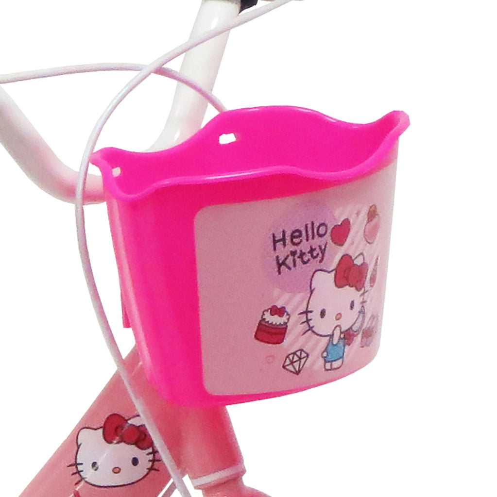 Bicicletta per Bambine 16" Hello Kitty Freni Caliper e Stabilizzatori in Acciaio Hi-Ten Rosa