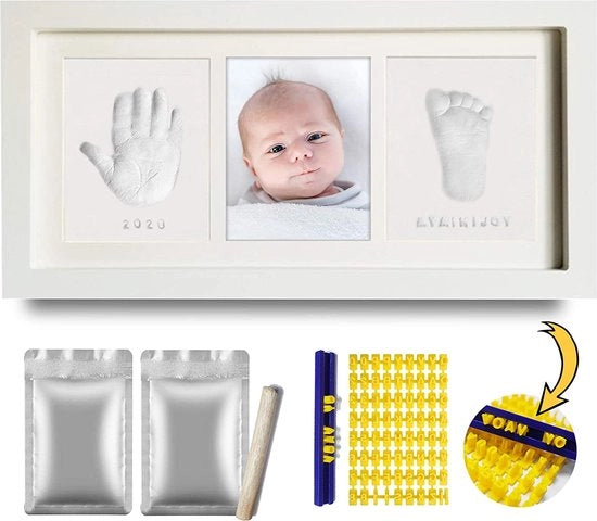 Fotolijst per Bambino con Stampante per Gesso per Bambini - Regalo di Nascita per Ragazzi - Regalo di Nascita per Ragazze - Regalo di Nascita per Neonati - Set per Stampare Fotografie