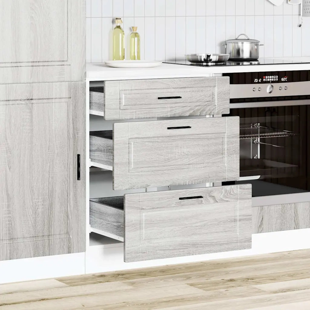 Base da Cucina Porto Grigio Sonoma in Legno Multistrato