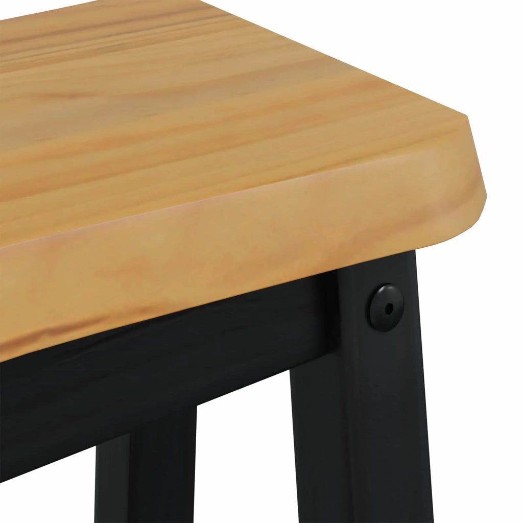 VidaXL Sgabello da Bar Alto EKAI 2 pcs Nero 40 x 29 x 63 cm 42037015