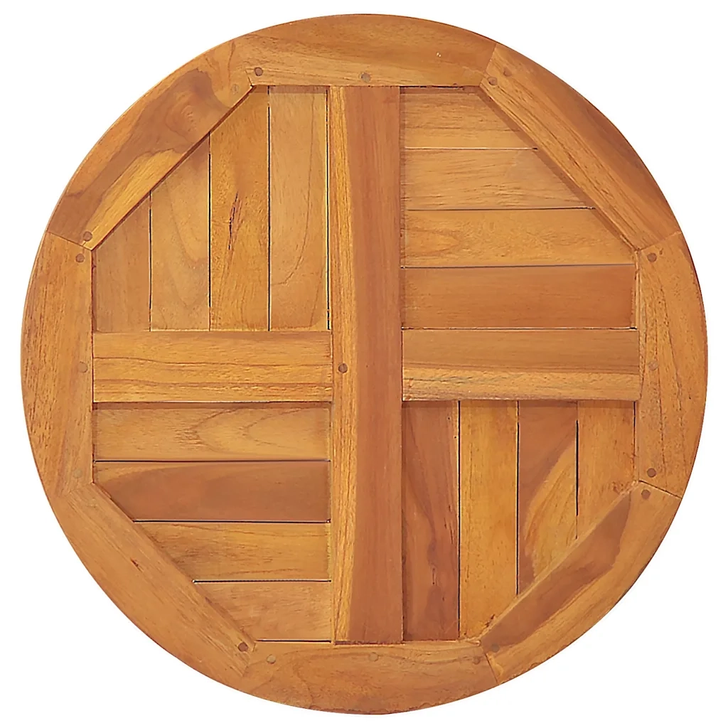 Piano Tavolo in Legno Massello di Teak Rotondo 2,5 cm 70 cm 48985
