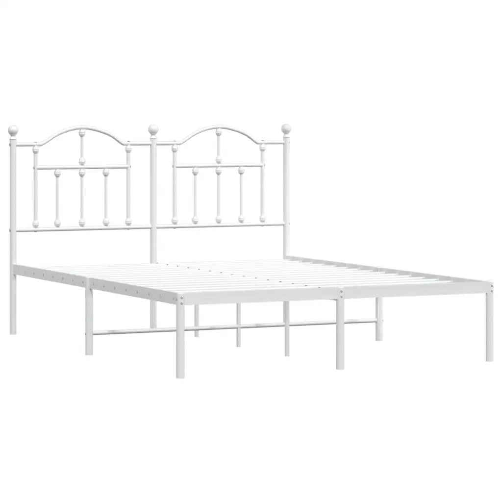 Giroletto con Testiera Metallo Bianco 135x190 cmcod mxl 129726