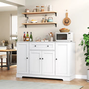 Credenza moderna 138 cm con cassetto, ante e ripiani regolabili, design elegante con dispositivo antiribaltamento