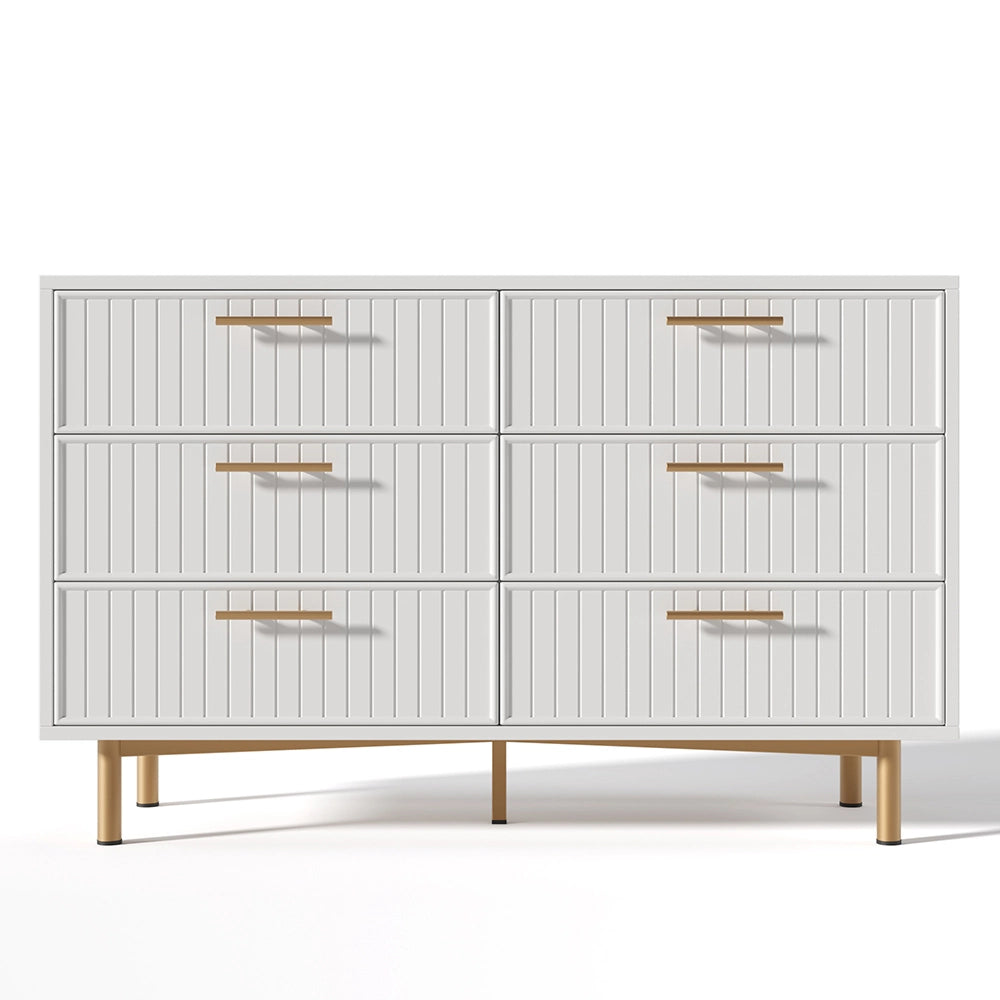 Commode a 6 cassetti - Xylo - 120x75x40cm - Bianco