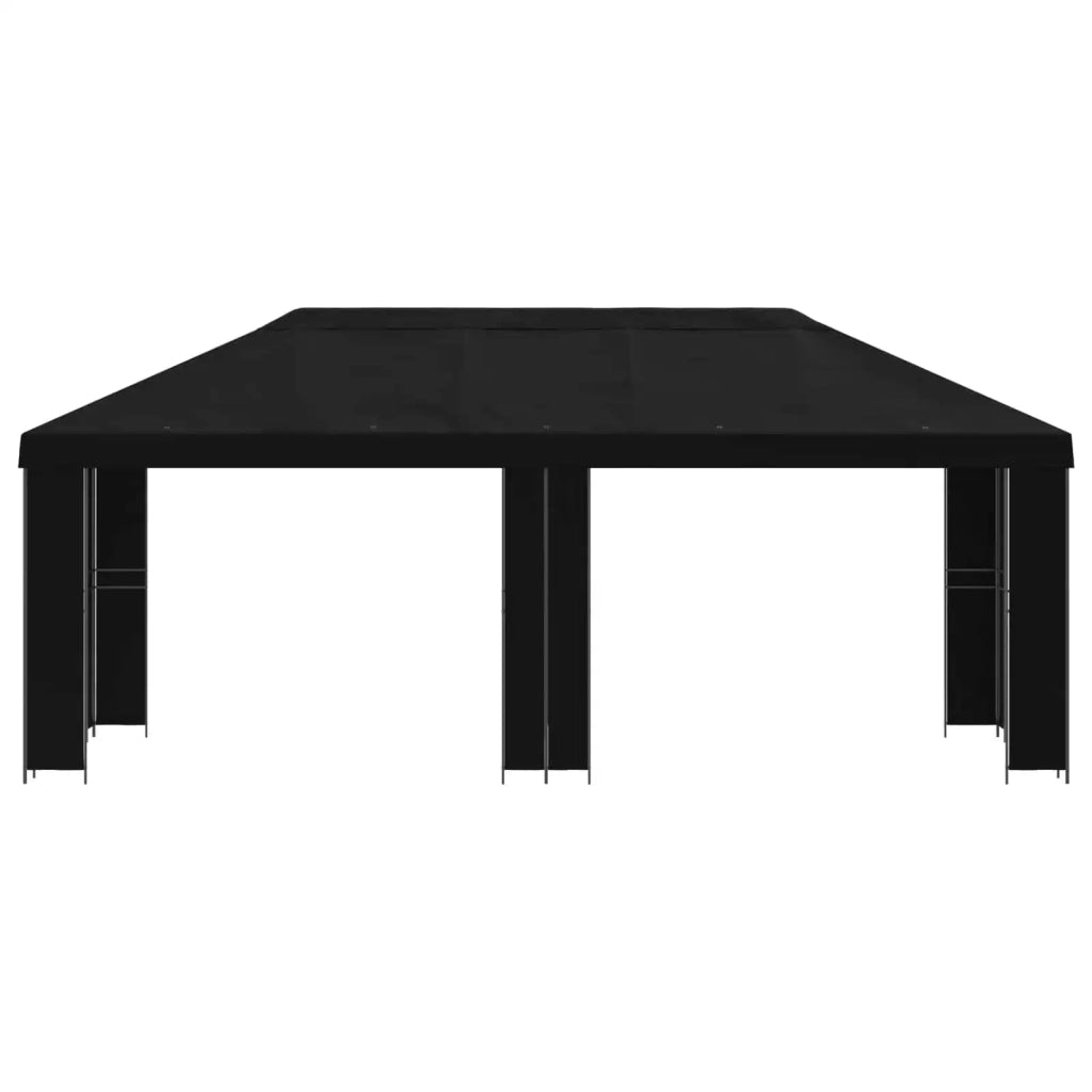 Gazebo da giardino 6 x 3 m Nero Poliestere e Acciaio 190 3376016