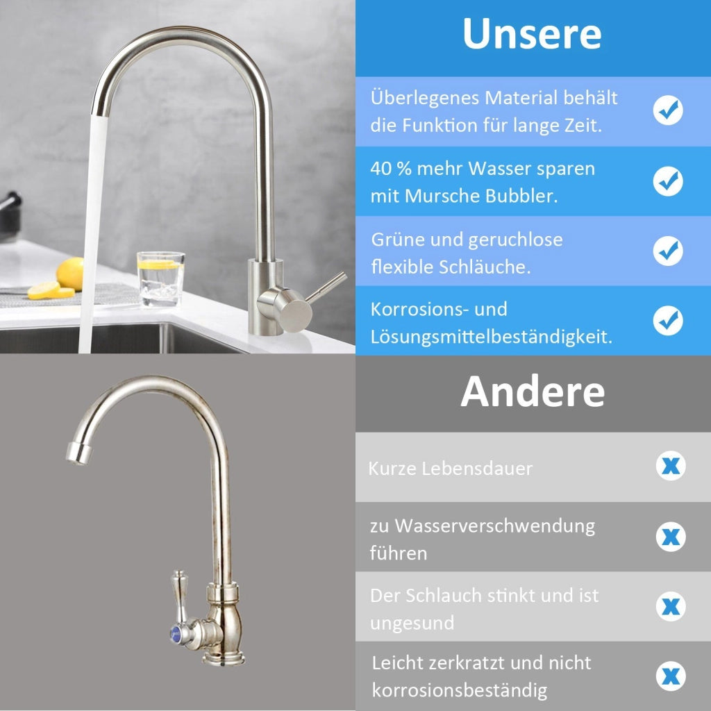 ZMH Miscelatore in acciaio inox con miscelatore girevole a 360°3 stili disponibili