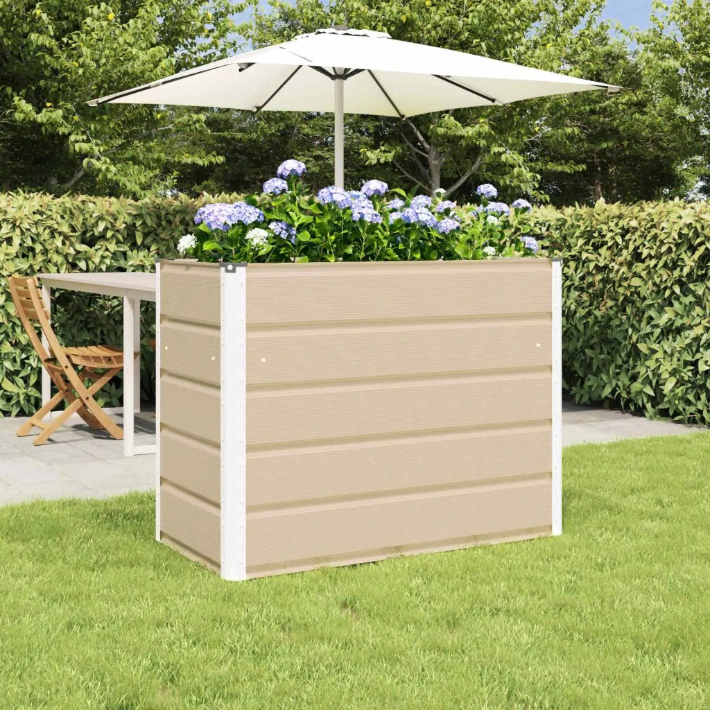 Fioriera | Cassetta per fiori | Vaso Avorio 100 x 50 x 75 cm Acciaio zincato
