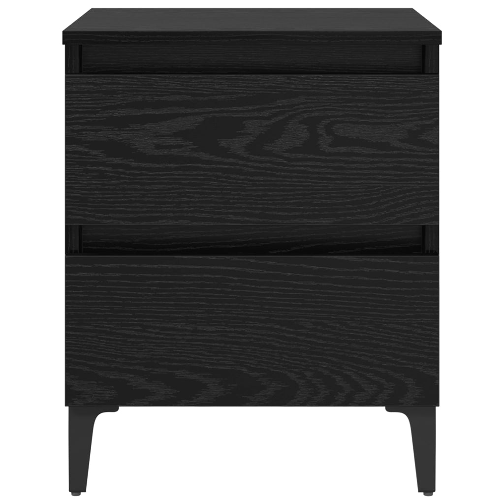 Armadi da letto 2 pz Rovere nero 40x35x50 cm Legno ingegnerizzato