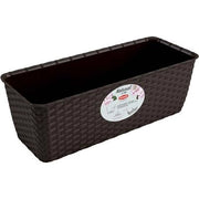CASSETTA + RISERVA NATURAL STEFANPLAST - PP RATTAN MOKA CM 40X16 H.CM 13- 4 pezzi