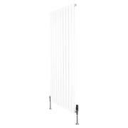 Radiatore Verticale 1600 x 700 mm con Valvole TRV Bianco