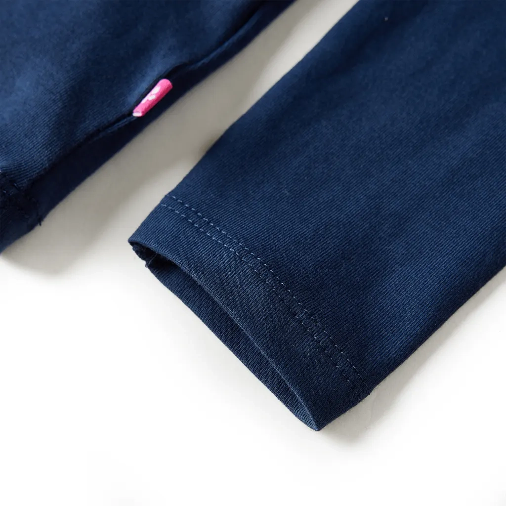 Maglietta da Bambino a Maniche Lunghe Blu Marino 92 13694